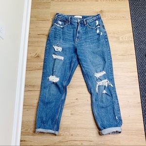 Abercrombie & Fitch Curve Love High Rise Mom Jeans